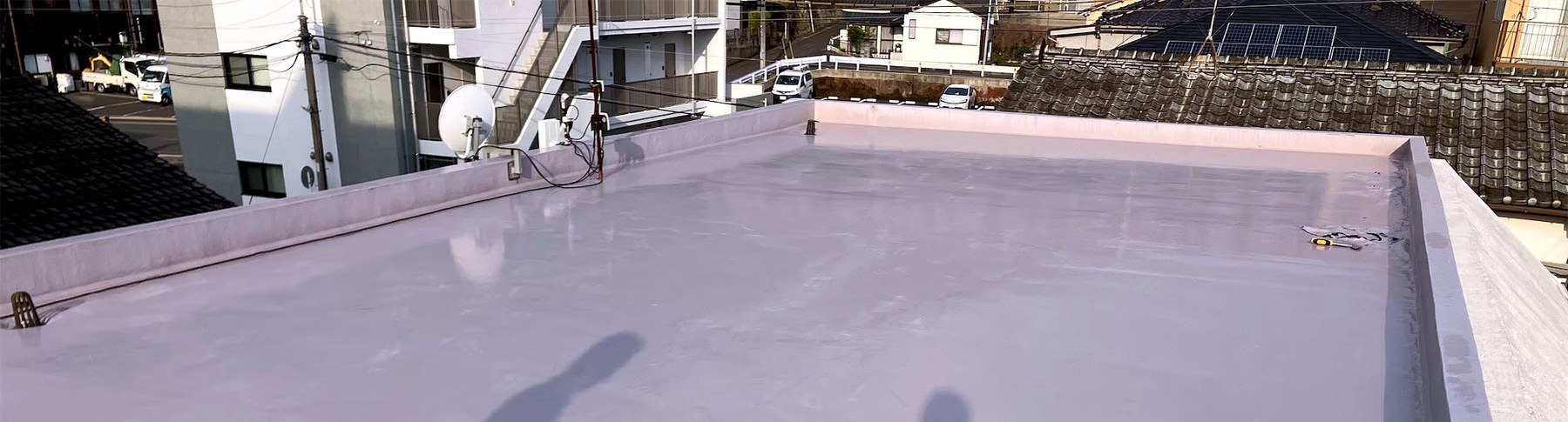 施工後 全面防水が完了した屋上（鹿児島市西田）